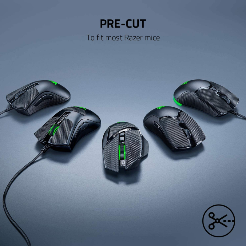 Upscaled Quality - Razor mouse grip tape non-slip, sweat-puff, sustainable, specific cut mouse non-slip sticker - Sustainable Option. 