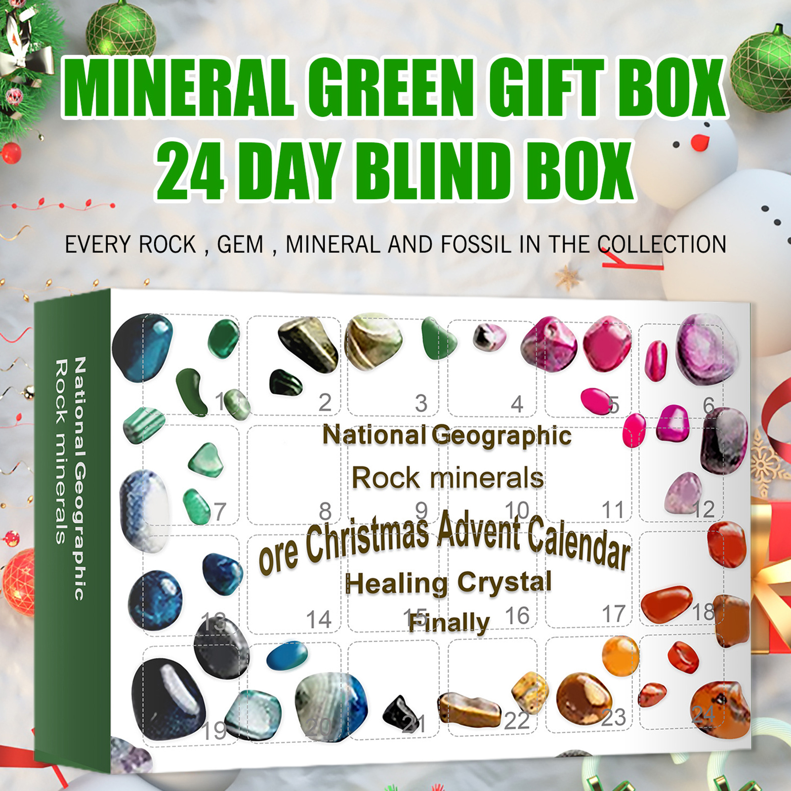 Christmas Advent Calendar Crystal Clear 24 Grid Ore Christmas Advent Calendar. 