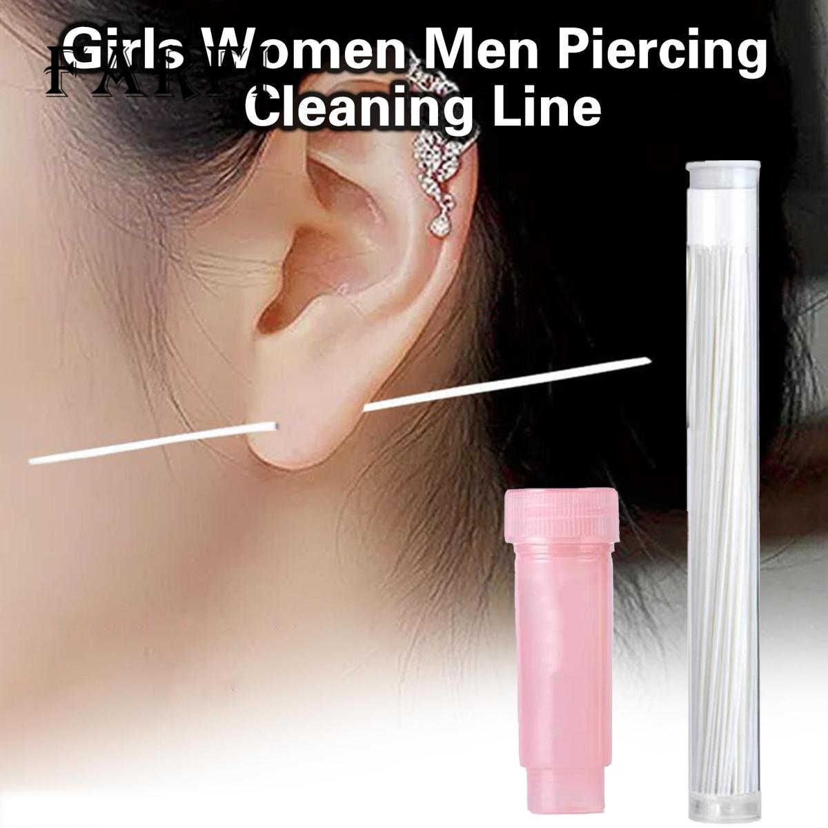Farfi Ear Floss Non-irritating Disposable Earrings Piercing Cleaning Line