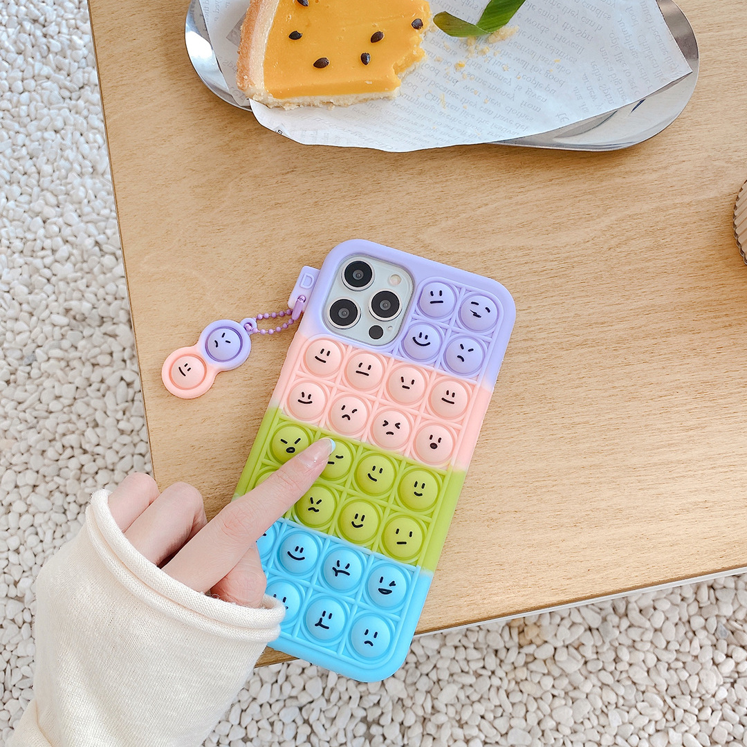 【Solo Yolo】Applicable to Samsung A52 Phone Case Deratization Pioneer Note20 Rainbow A02S Smiley Face Expression S21Plus Protective Sleeve. 