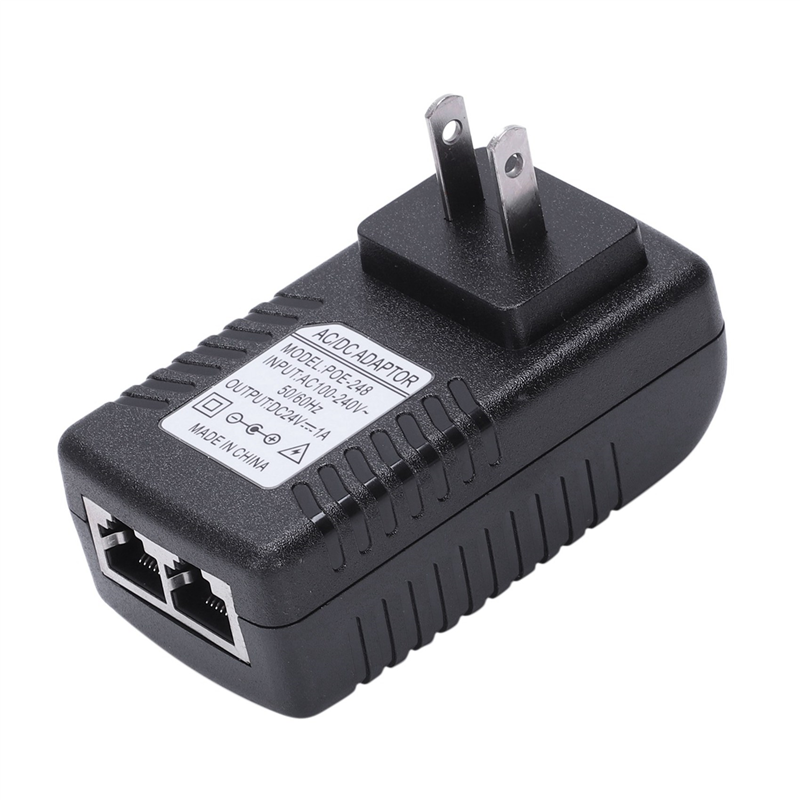 TWEXQNY 6X Power Supply Ethernet POE Injector Adapter for IP Phone Gateway IP Camera(24V/1A US Plug)