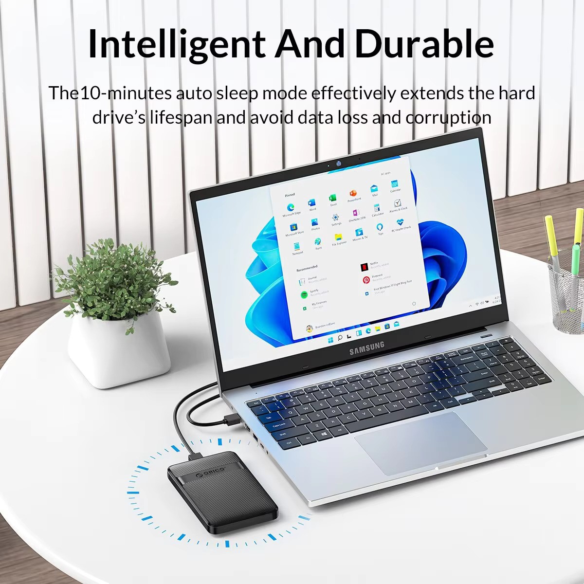 ORICO 2577U3/2577C3 HDD Case 2.5 Inch SATA to USB3.0/Type-C HDD Enclosure 6Gbps Max USB-C External SATA HDD Enclosure Support Auto-Sleep. 