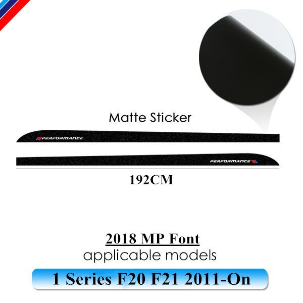 【Mary DAI Store】2Pcs Side Stripes Sill Stickers Decal Performance M Sport for BMW 1 Series f21 120i 125i 128i 135i Accessories. 