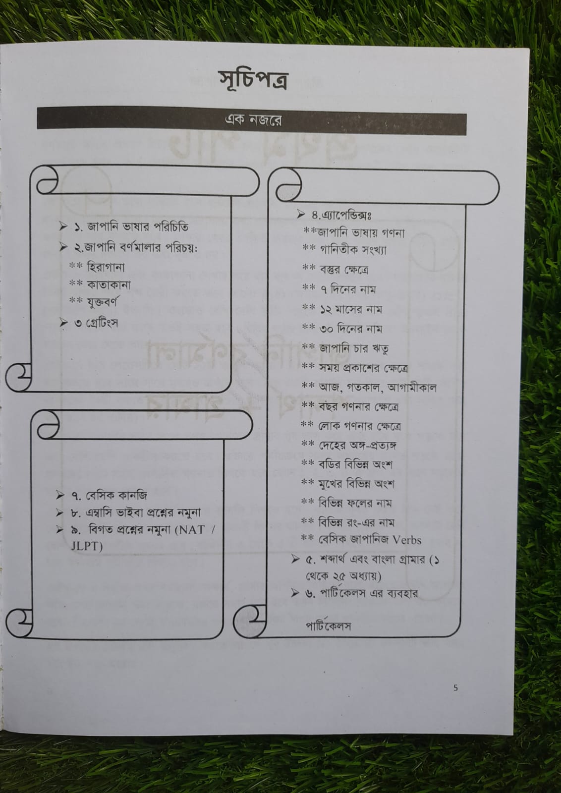 Japanese Minna No Nihongo N5 Bangla Grammar For JLPT/Nat N-5 book. 