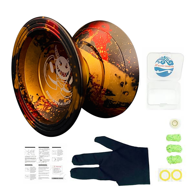 【Atoztide Store】BEBOO YOYO A1 Demon Lava Yoyo for Kids,Bearing for Beginners Aluminum Yoyo