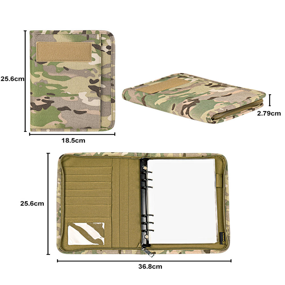 Compact Book Cover Elastic Straps Waterproof Diary Cover Lightweight Multi-Pocket Notebook Cover for Field Notes Survival Gear Hiking Accessory Personnel Adventure Journaling. 