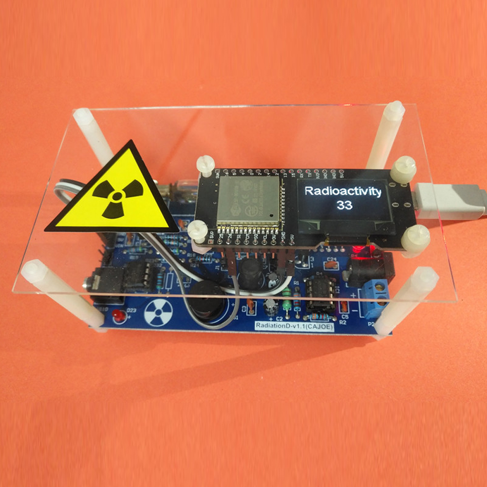 Assembled DIY Geiger Counter Kit DIY Nuclear Radiation Detector Arduino Compatible GM Tube Beta Gamma Ray. 
