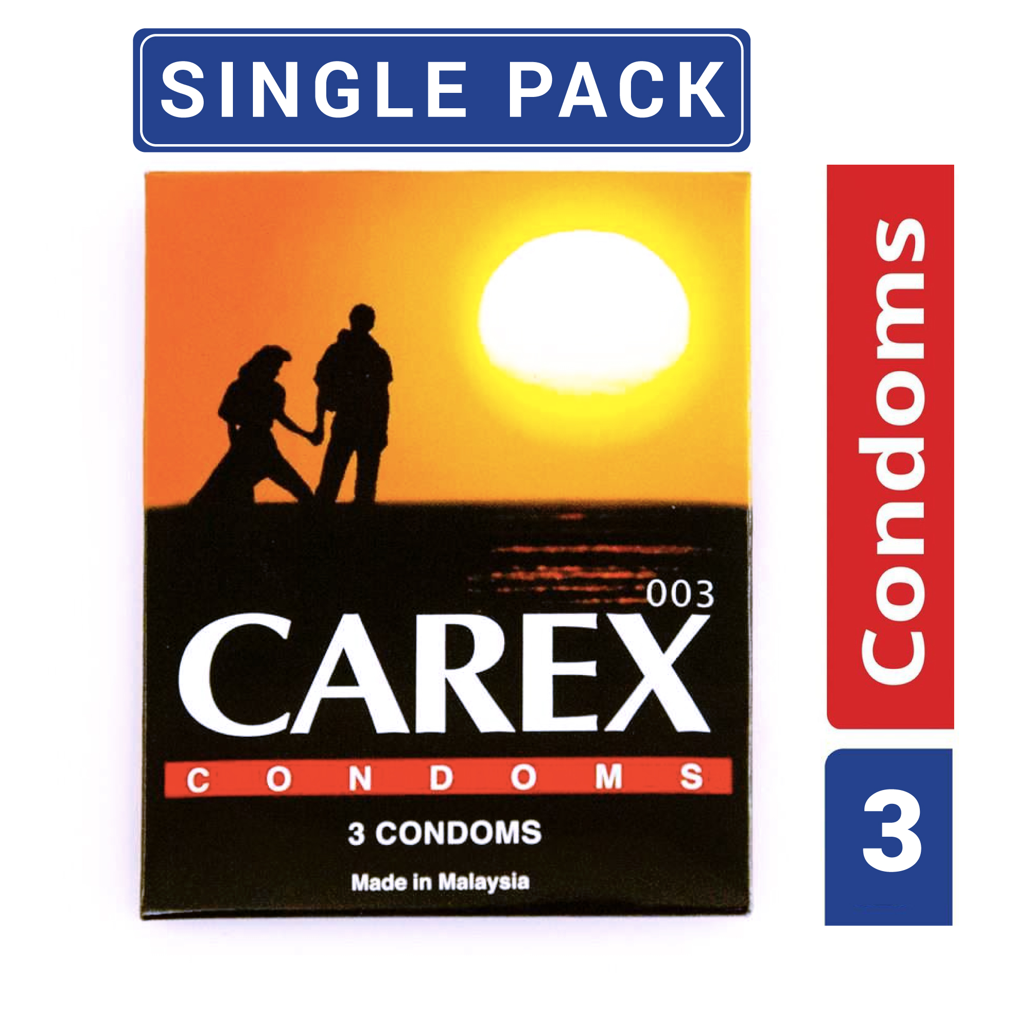 Carex Classic Condom Single 3pcs Pack Malaysia