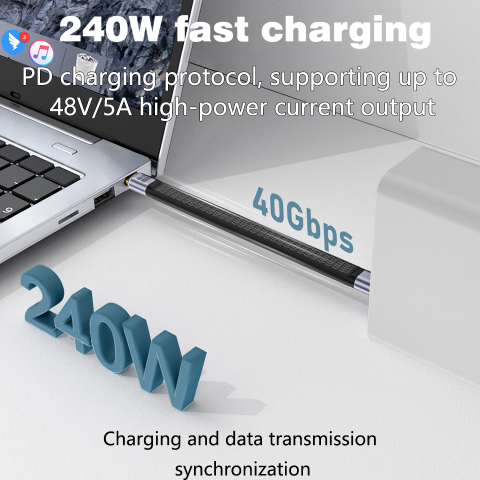 x SSD 0Hz compatible with TUSB4 digital hunderbolt 3 4 40Gbps USB C to Type C short cable 240W 8K6 on iPhone 15 Pro Ma. 