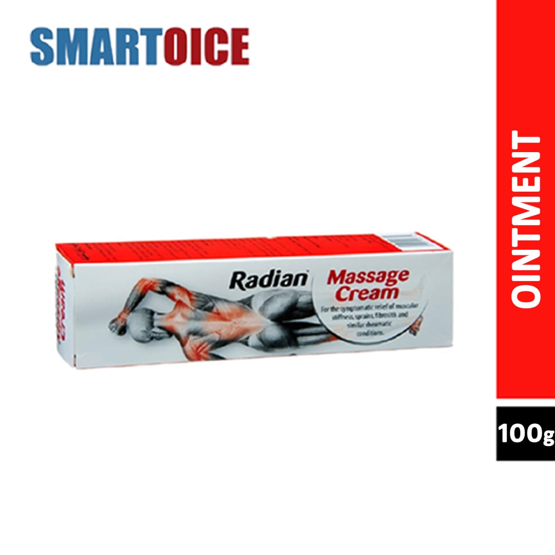 Radian Massage Cream for Joint & Muscle Pain - 100g. 