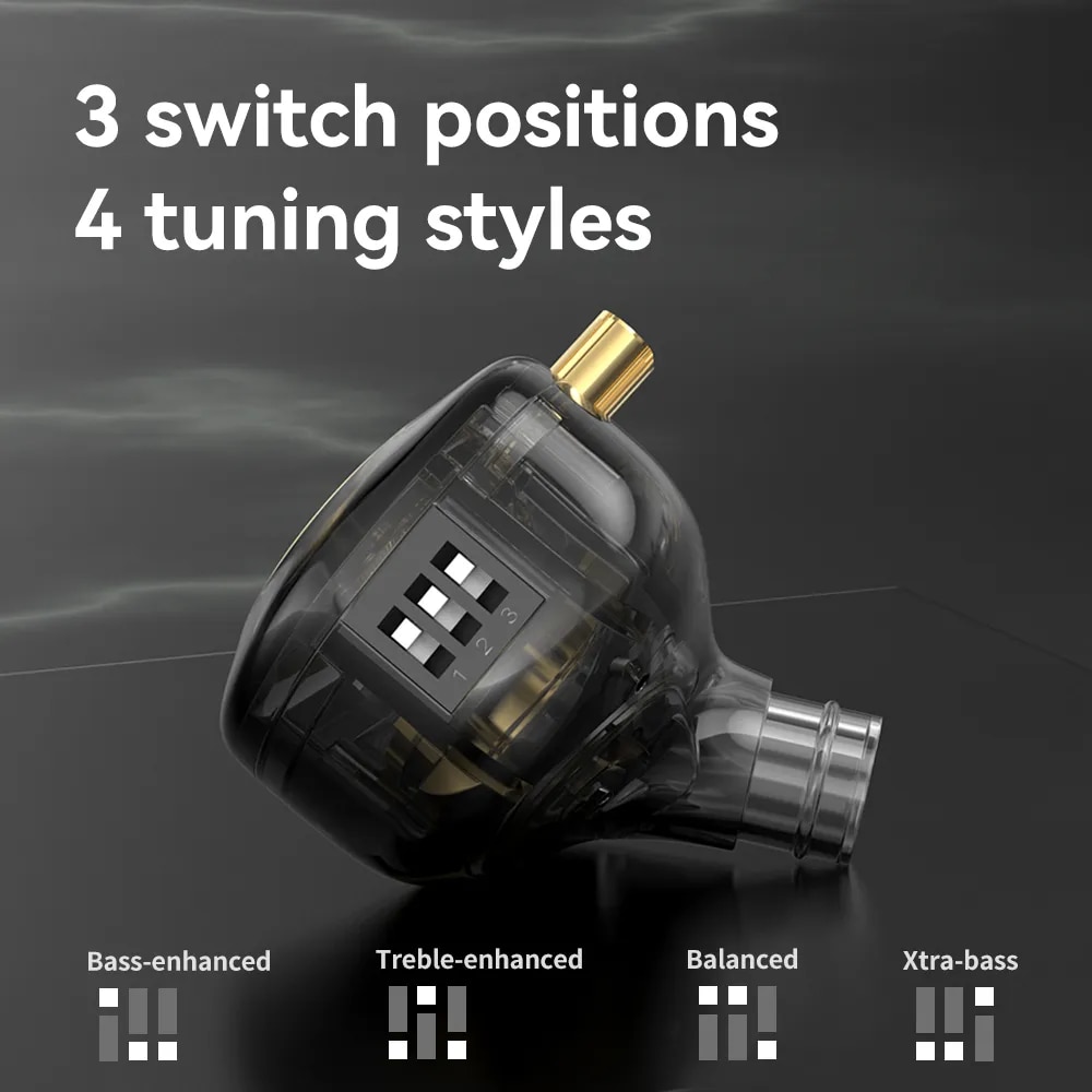 TRN MT1 MAX In-Ear Earphone Dual Magnet Dynamic Driver Wired with Tuning Switch Cancelling HIFI Earbuds Bass Headset MT4 BT20XS. 