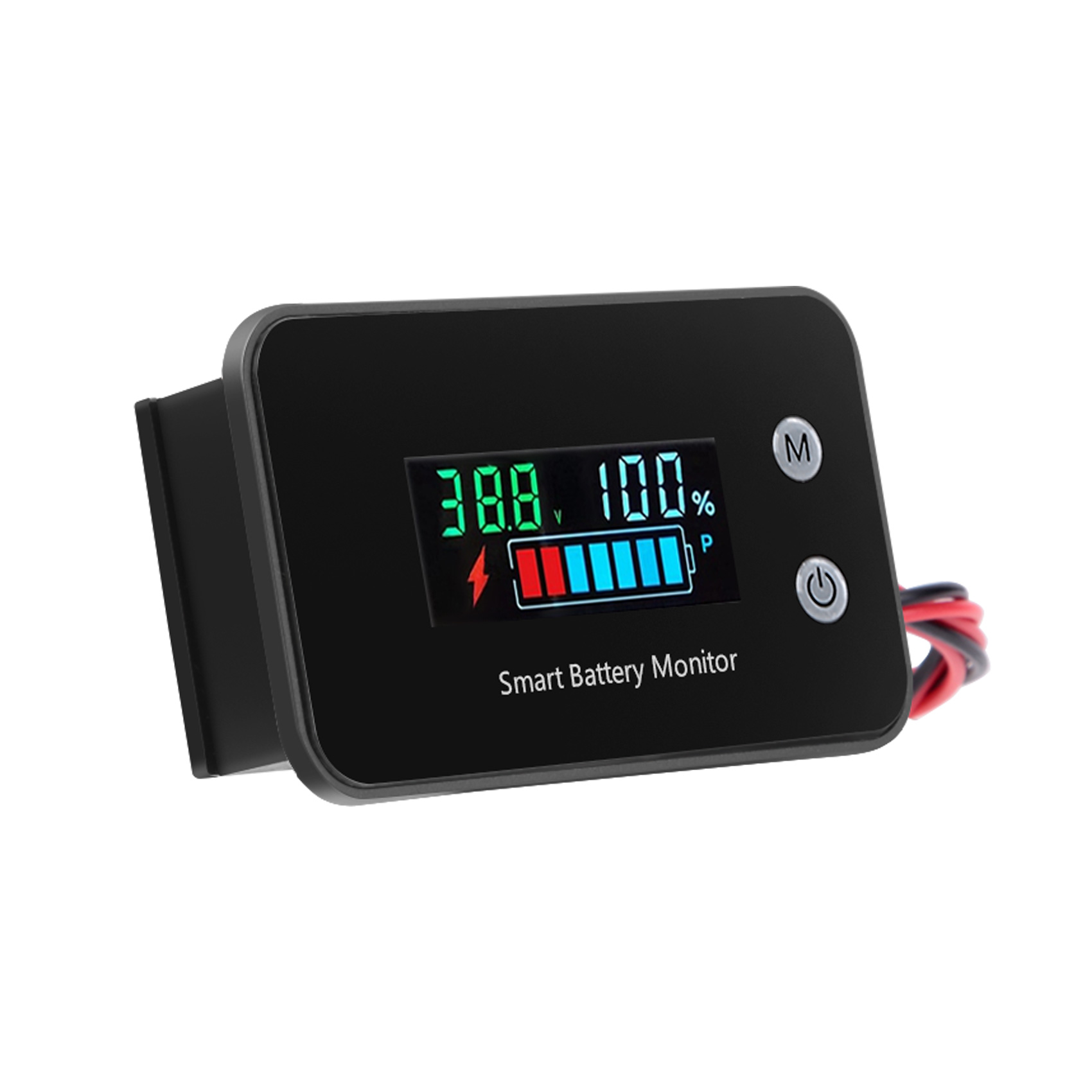 7-100V Digital Battery Capacity Tester, IPX7 Waterproof