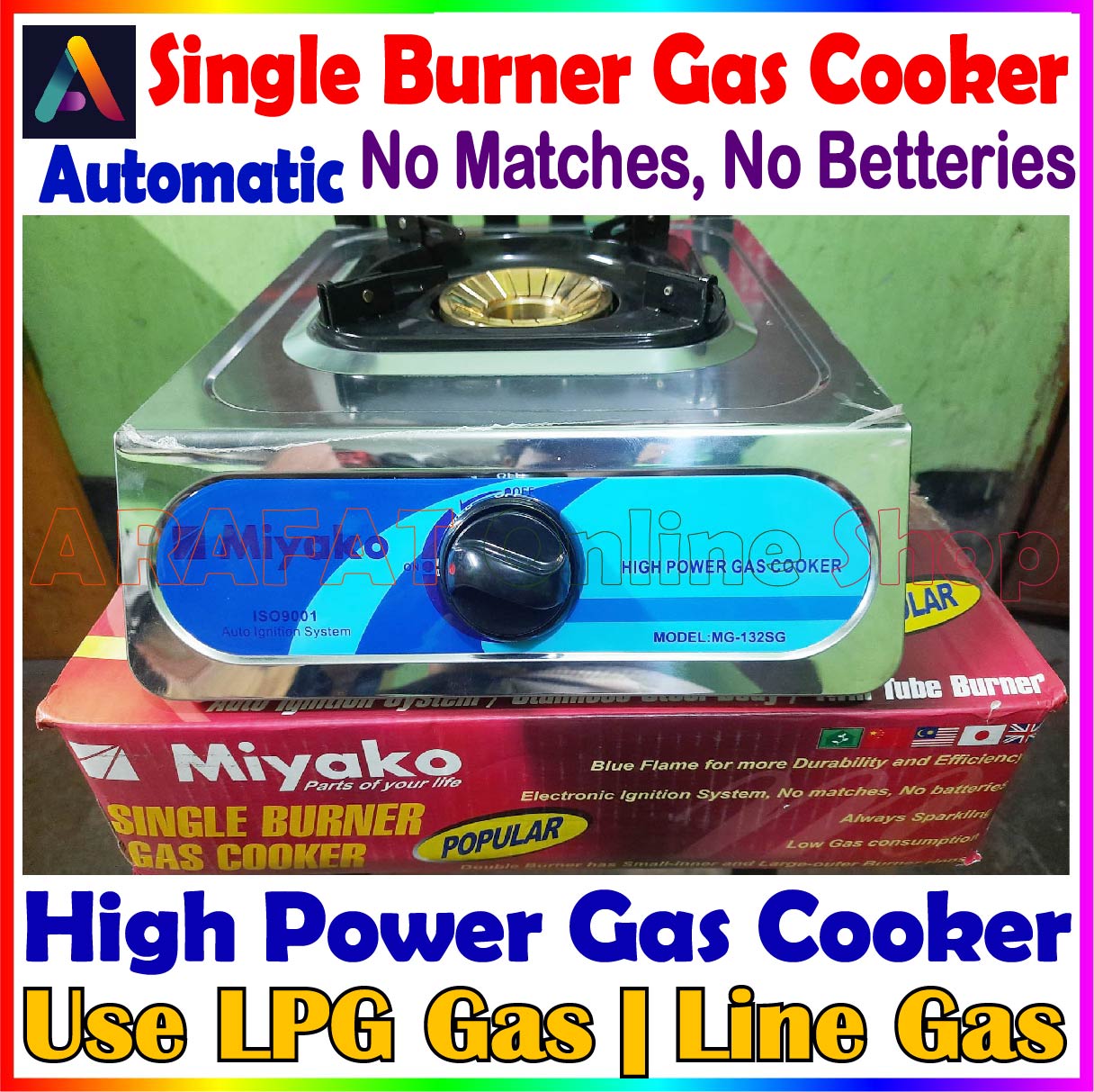 Miyako Single Burner Gas Cooker Miyako Single Burner Gas Stove High