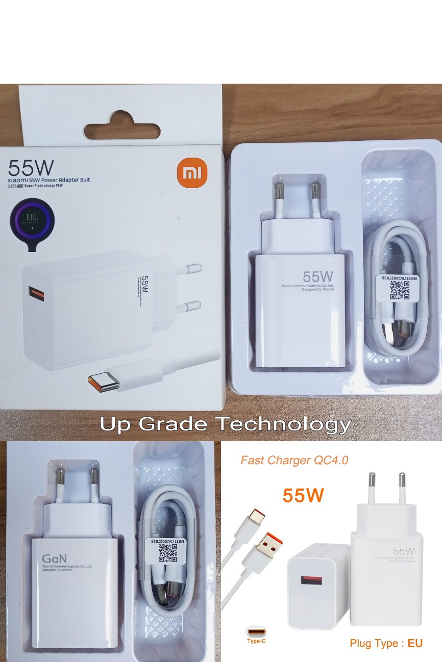 Xiaomi 55W Super-Vooc Supper-Fast GaN Charger Type-C. 