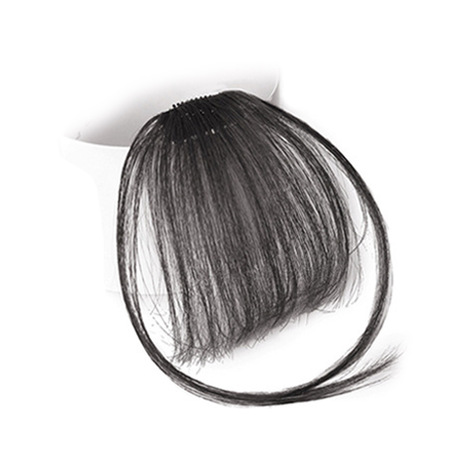 【The Edge of Beauty】NYT clip-in bangs 100% human hair extensions natural clip-on fringe air bangs side hair bangs with nice Net handmade natural flat neat bangs with temples for one
