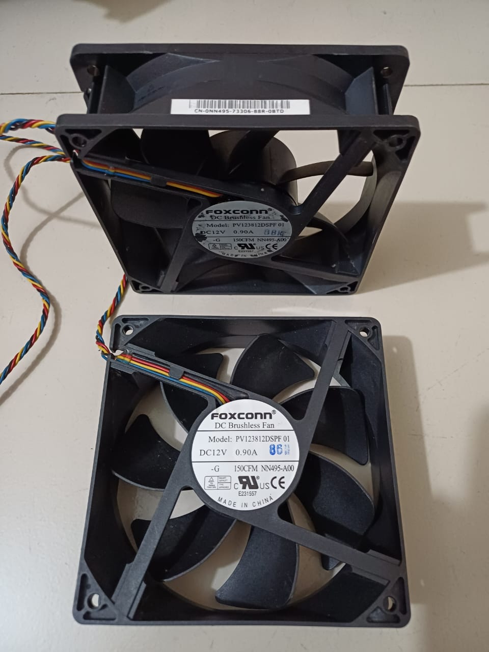 DC Brushless Hi Speed Cooling Fan FOXCONN PV123812DSPF 01 12V 0.90A 5’*5’ inch 15000 RPM Air Compatible devices Server 4-wire interface. 