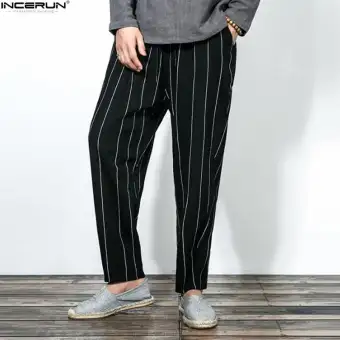 mens casual striped pants