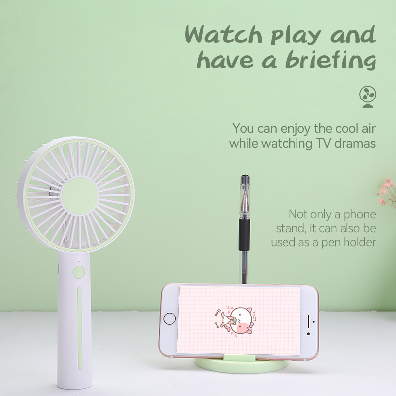 KIVEE FA29 Rechargeable Portable USB Fan Three Gear Adjustable Handheld Mini Fan Wind Power Ultra Quiet Convenient Handheld Fan Rechargeable Cute Square Cooling Fan For Outdoor Home Office Keep Cool with Kivee. 