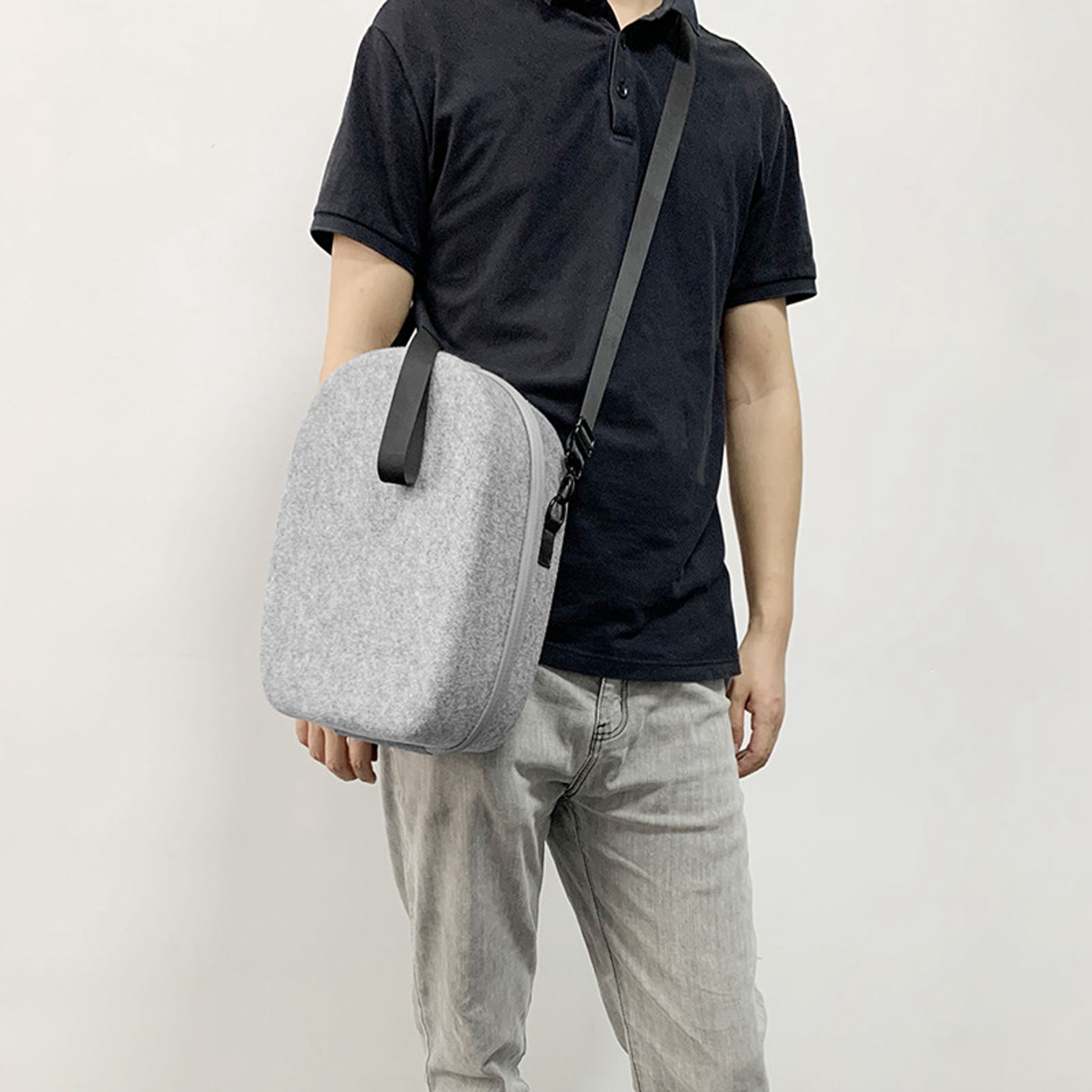 VR Headset Storage Bag, VR Headset Travel Case Internal Fixing Elastic with Shoulder Strap for Traveling. 