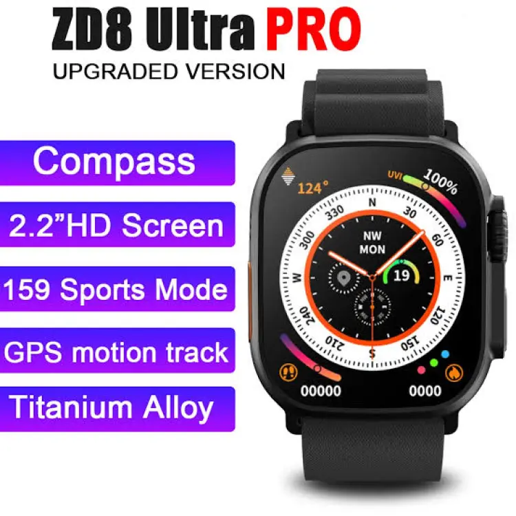 Zordai ZD8 Ultra pro Rectangular Smartwatch(SHOHOZ GADGET)
