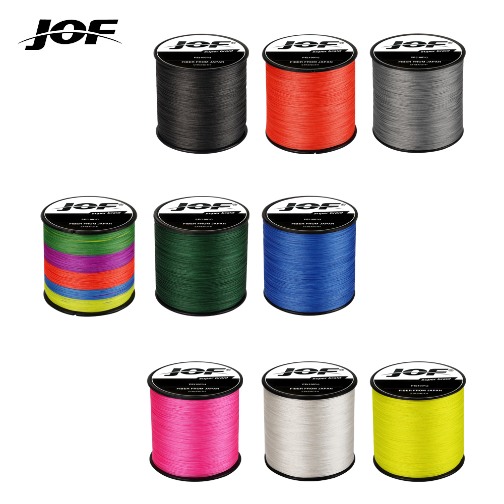 JOF New X8 Super Strong 8 Strands Braided Fishing Line 300M Multifilament PE Line Saltwater Fishing Tackle 20-100LB