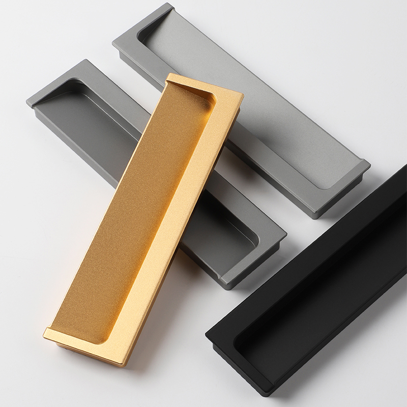 BON closet cabinet door concealed handle recessed groove concealed buckle concave sliding door handle hidden door handle