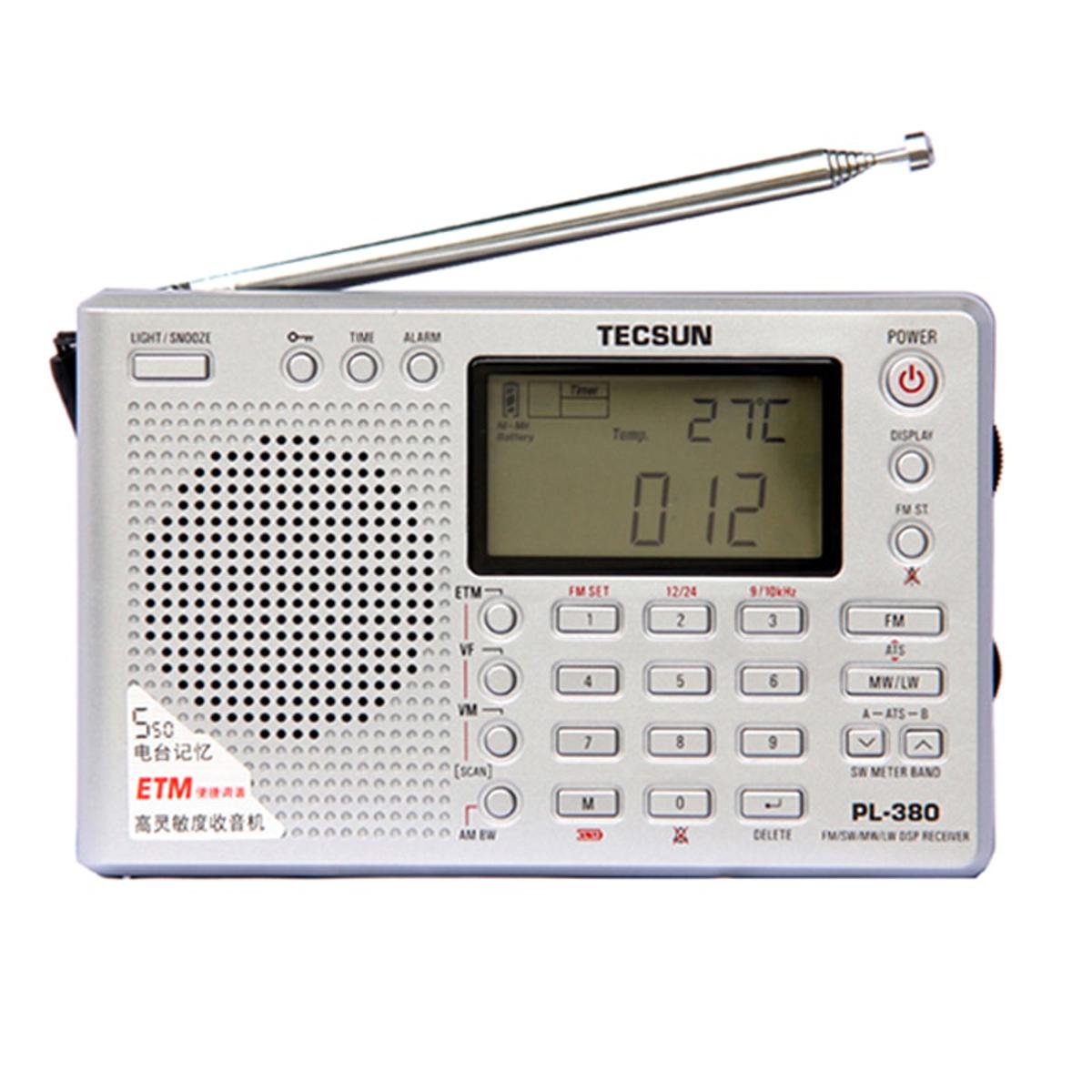PL-380 Radio DSP with AN-05L Professional SW Band  External Antenna Fm Am Stereo World Band Receiver VS  PL-310ET