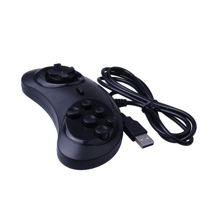 TE USB Gamepad Game Controller 6 Buttons for SEGA USB Gaming Joystick Holder for PC MAC Mega Drive Gamepads. 