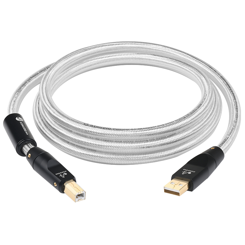 ATAUDIO Hifi USB Cable DAC A-B C-B C-C Digital AB Audio A to B high-end Type A to Type B Hifi usb otg typec Cable. 