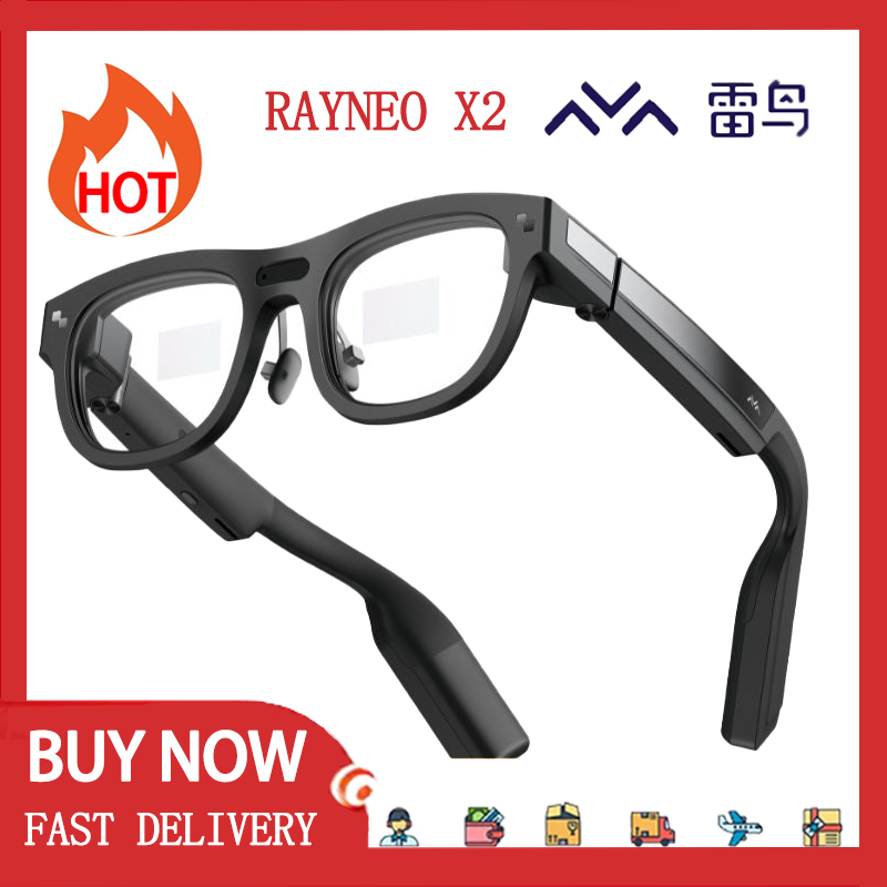 NEW TCL RAYNEO X2 AR Glasses Binocular 8 Threads Thunderbird 2 Smart Glasses Temple Sliding Touch