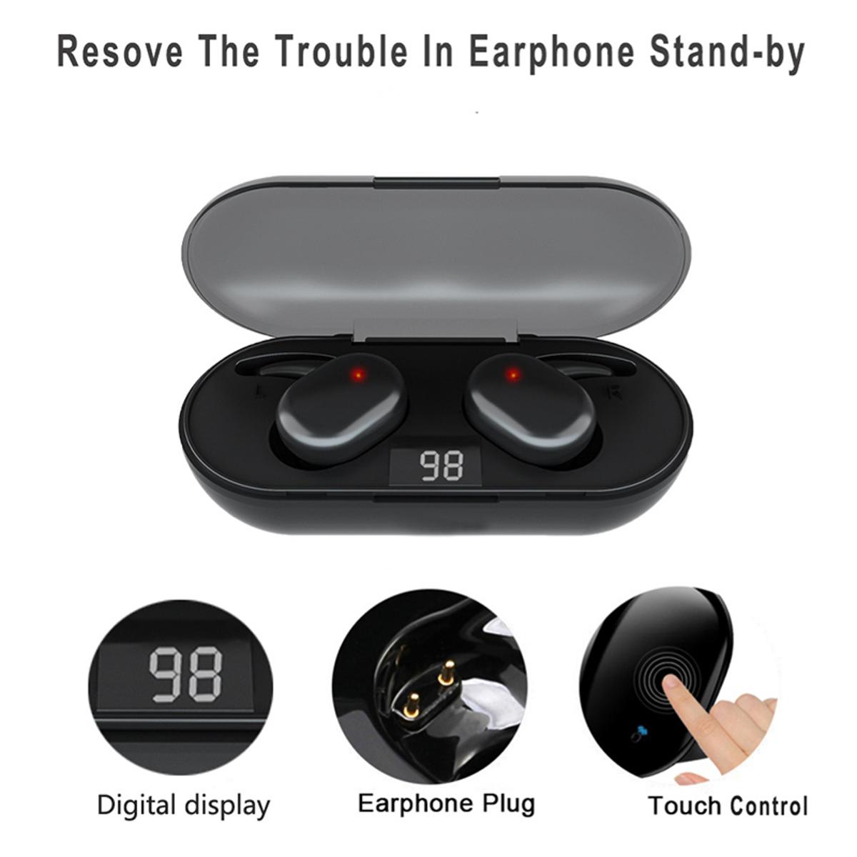 Q2 TWS Bluetooth 5.0 Wireless headphone with Touch Noise Reduction