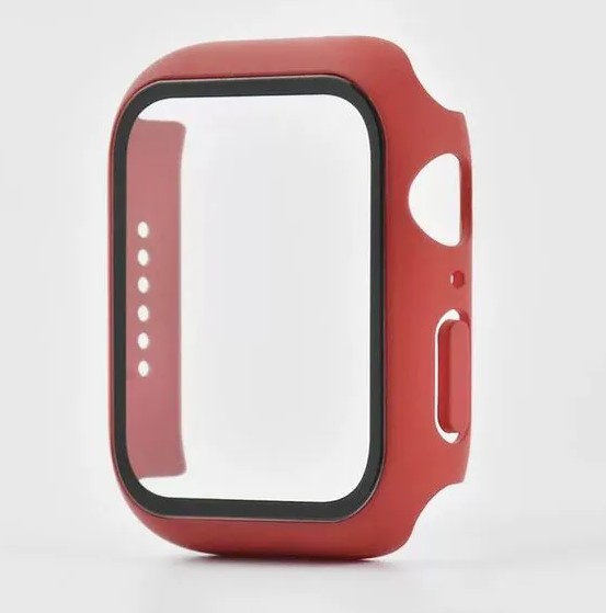 For Apple Watch Case 44mm Watch Series 6/5/4 case with glass protector - Apple Watch Cover, Case + Screen Glass Protector for Series 6/5/4 45MM Full Coverage Case Cover. 
