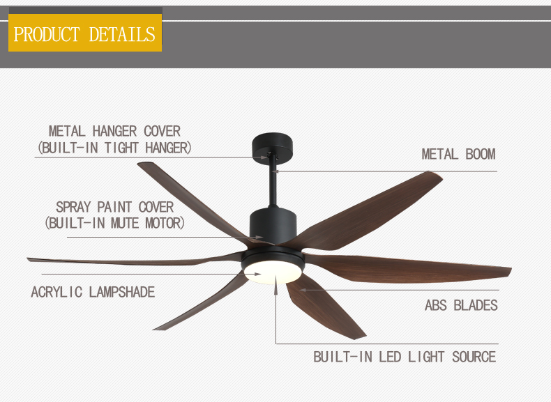 Aviator Ceiling Fan 72"With LED Light And Remote (6 Blade) 1 year Warranty. 