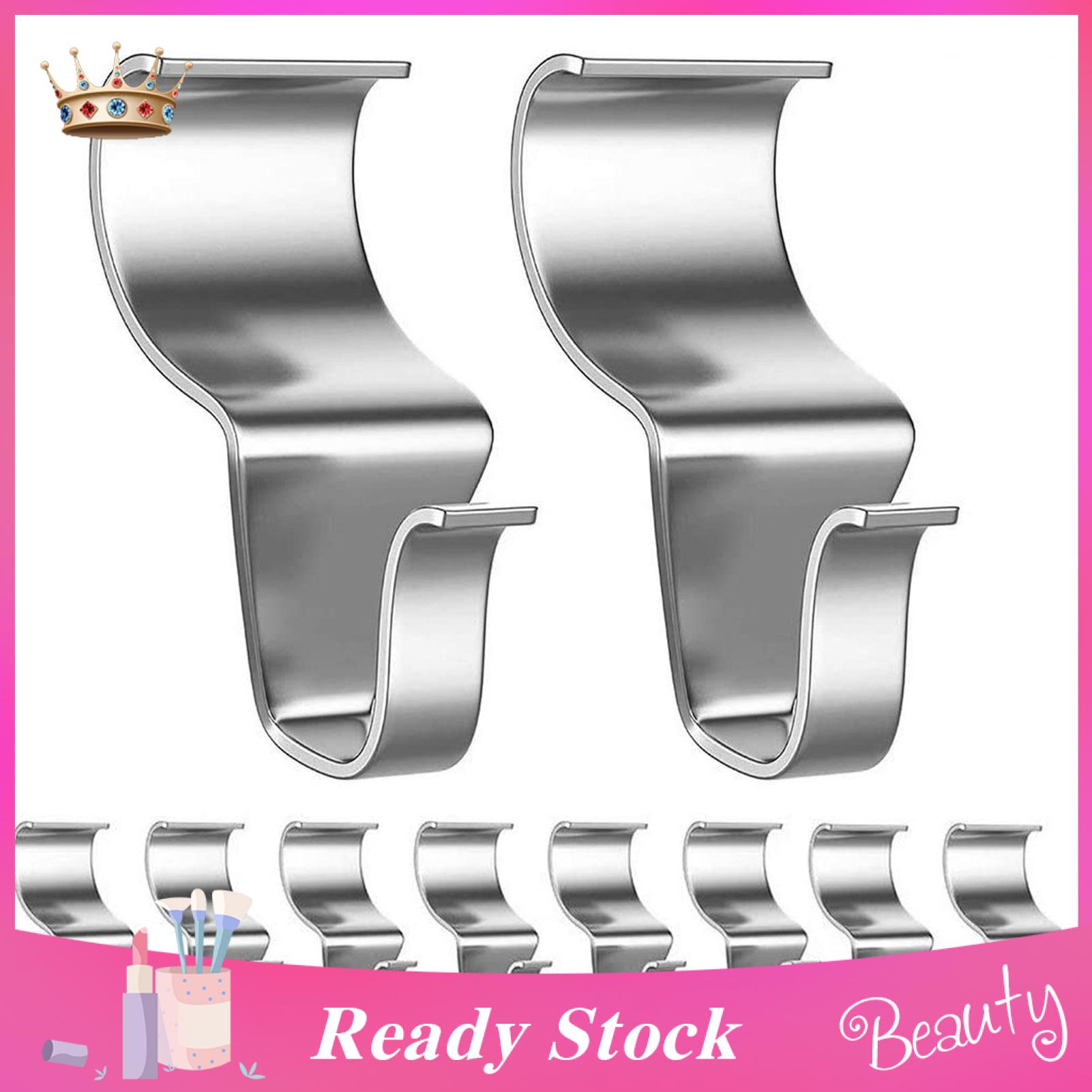 No-drill Wall Hooks 10pcs Stainless Steel Vinyl Siding Hooks Easy Installation No-hole Hangers for Multi-pur se Use Soutast Asian Buyers' Choice Wainscoting Hooks. 