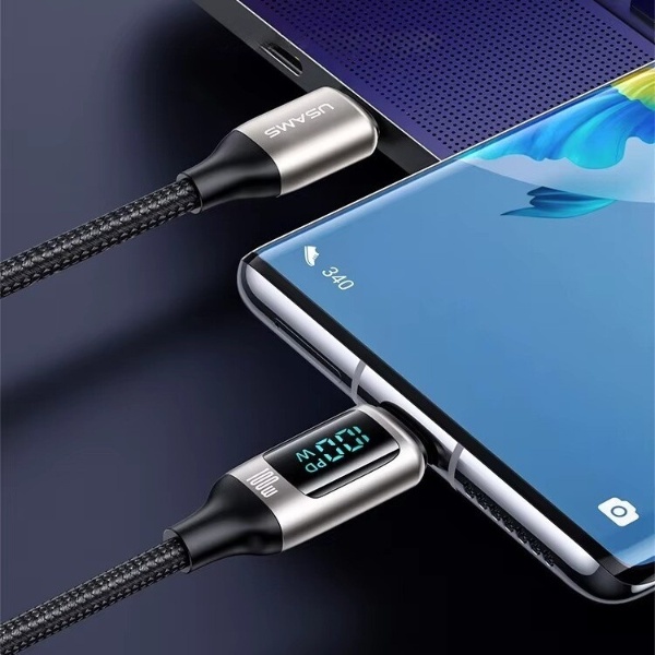 USAMS US-SJ559 Type-C to Type-C D100W Fast Charge Digital Data Cable 10ft. 