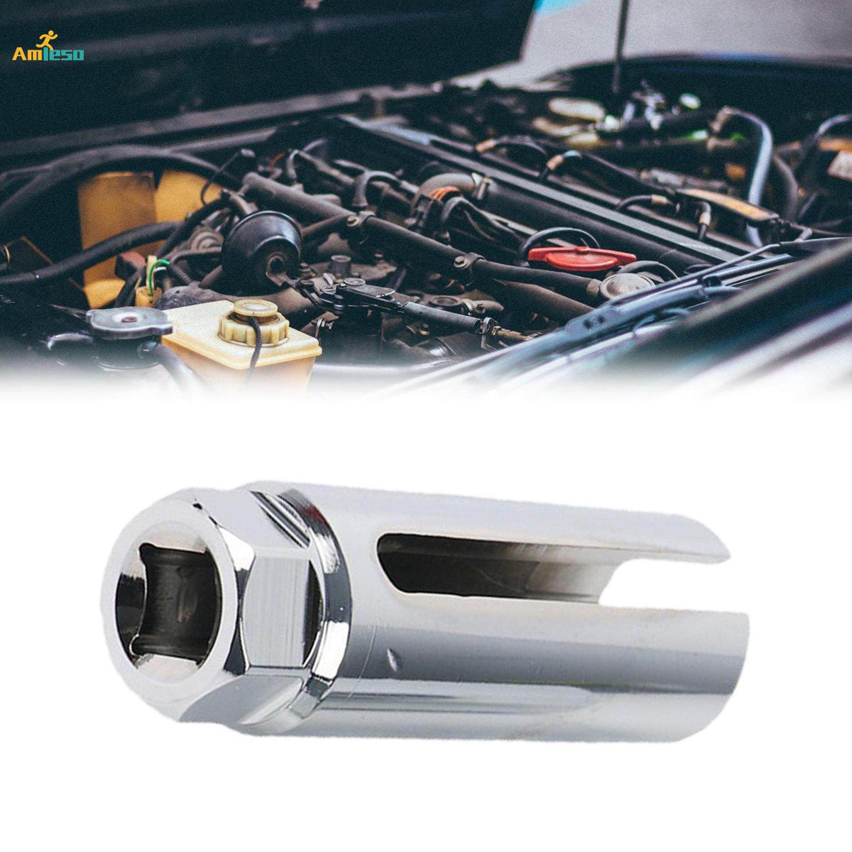 Oxygen Sensor Socket with Side Wire Cutout, 1/2in Drive x 7/8in (22mm) All Vehicle O2 Removal and Installation , 7mm