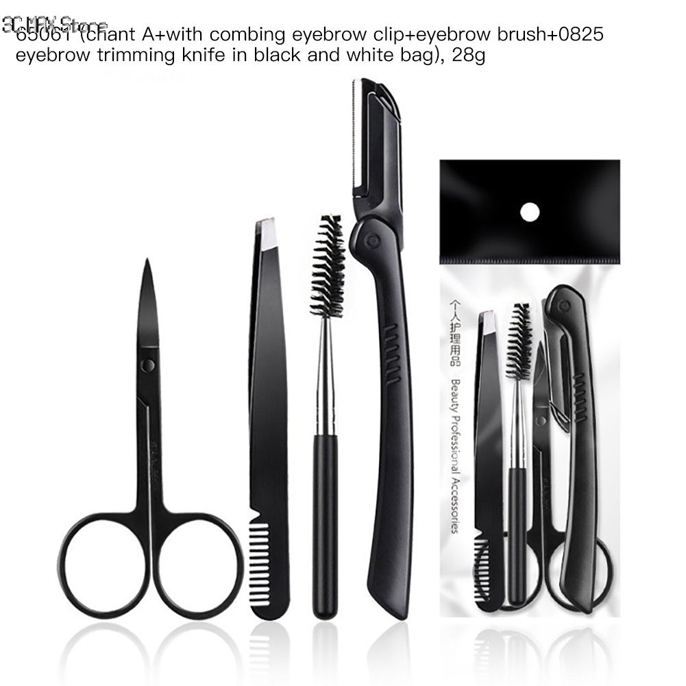 NYT Stainless Steel Eyebrow Razor Eyebrow Trimming Set Eyebrow Comb Eyebrow Tweezers Eyebrow Shaper Makeup Tools Professional Design. 