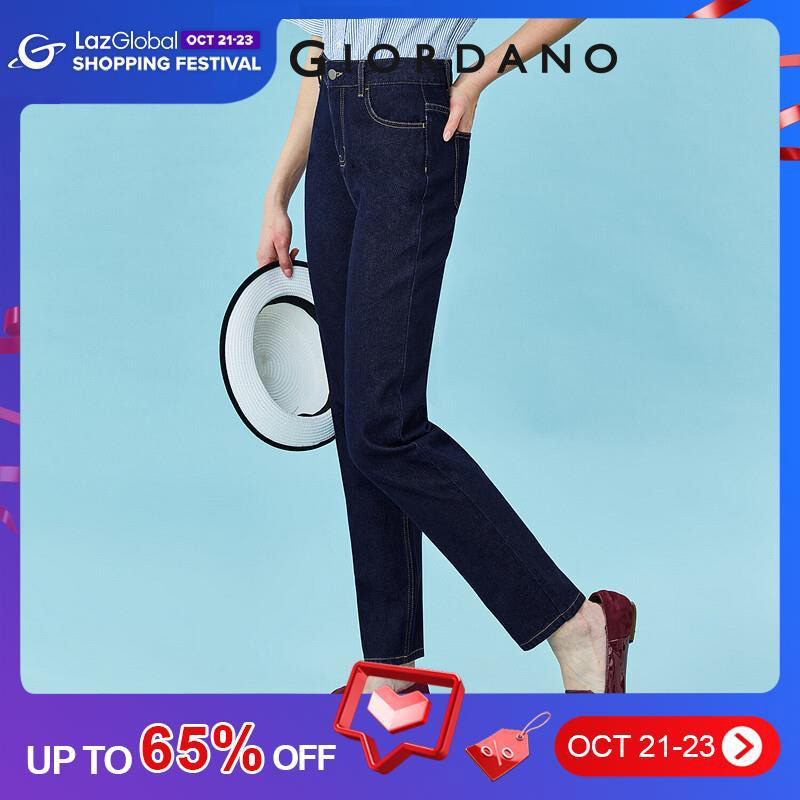 Women High-Rise Straight Denim Jeans 