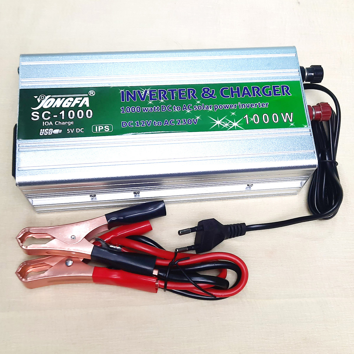 1000W IPS Machine & Battery Charger - All-in-One 1000 Watt DC 12V to AC 220V Inverter and 10A Battery Charger - Convenient Power Solution. 