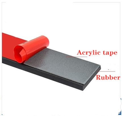 【VisioN Shop】Self-adhesive strips for rubber beading, rectangular box, mechanical shock-absorbing seal, flat distribution adhesive tape. 