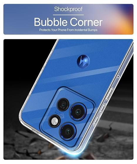 Motorola Edge 50 Neo 5G Transparent Soft & Flexible TPU Mobile Back Cover. 
