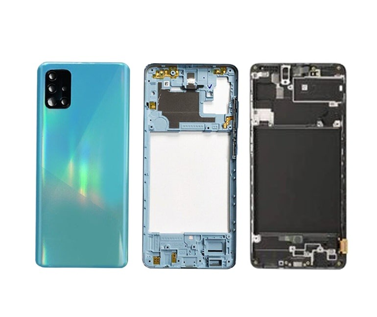 Full Body Housing for Samsung Galaxy A71 (LCD Frame Panel,Middle Frame  and Back Panel). 