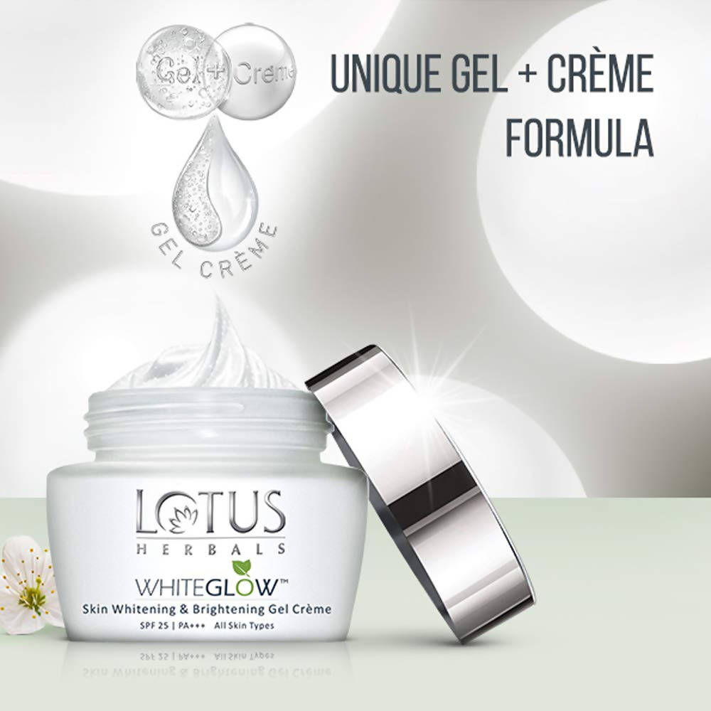 Buy Lotus Herbals Whiteglow Skin Whitening And Brightening Gel Cream (SPF-25) Online at Best Price | Distacart