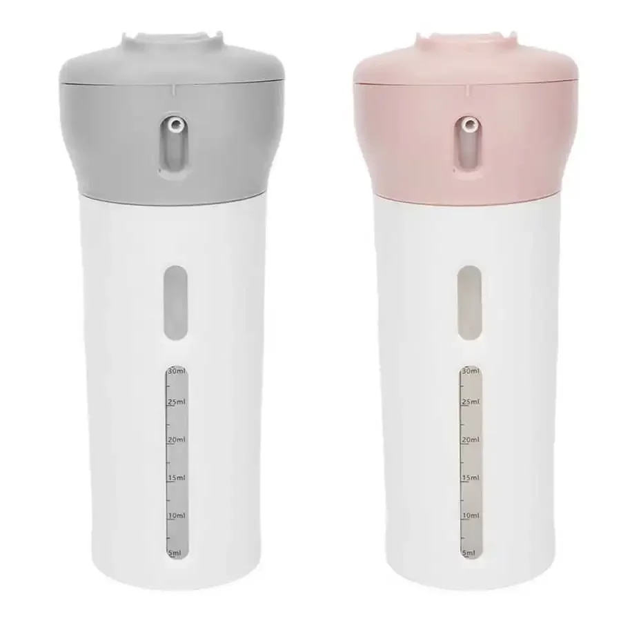 4 in 1 Portable Travel Liquid Dispenser Bottle 40ml Empty Sub-bottle Press Container Bottles Perfume Shampoo Conditioner Lotion. 