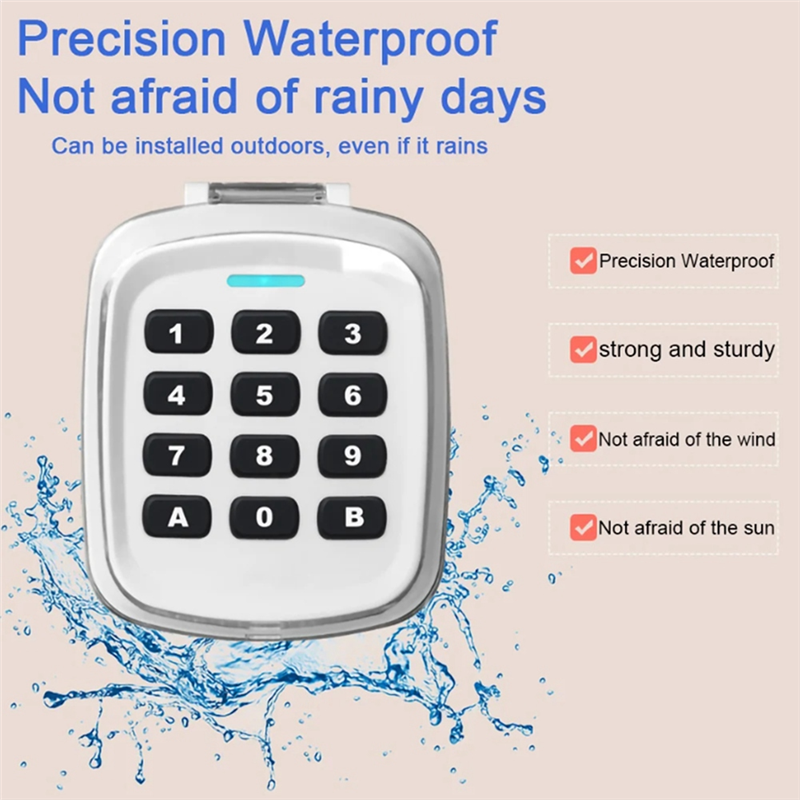 Wireless Keypad Garage Door Remote Control 4 in 1 280-868MHz MultiFrequency Gate Remote Control Garage Door Opener Easy Install. 