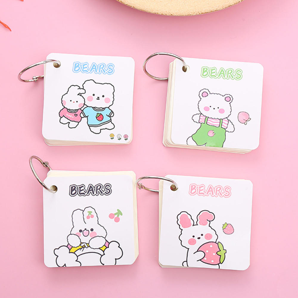 Binder Ring Flash Card Study Cards Memo Pad Index Cards. 