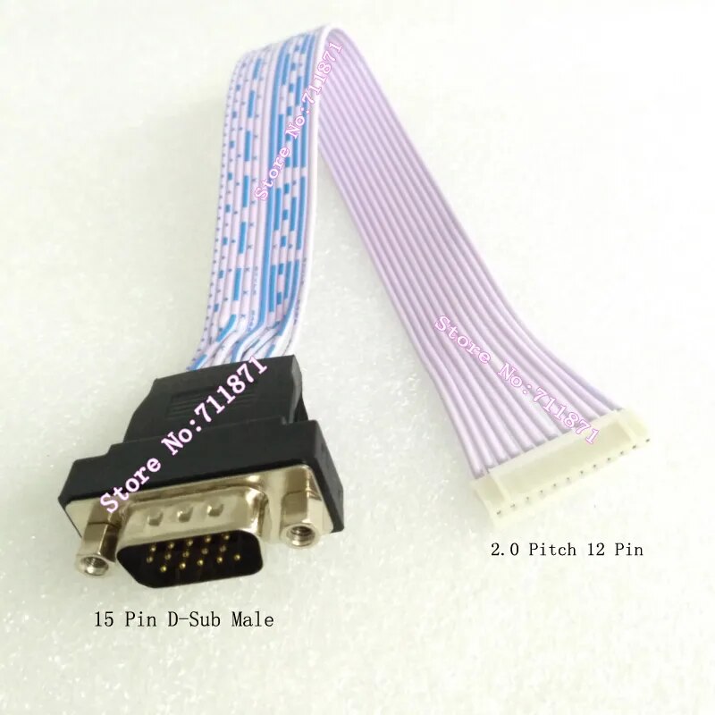 12P to 15P VGA D-Sub Cable Line 2.0 Pitch 12P to 15Pin D-Sub VGA Male Adapter connector 12Pin 15P HDB15 D-sub VGA cable Line