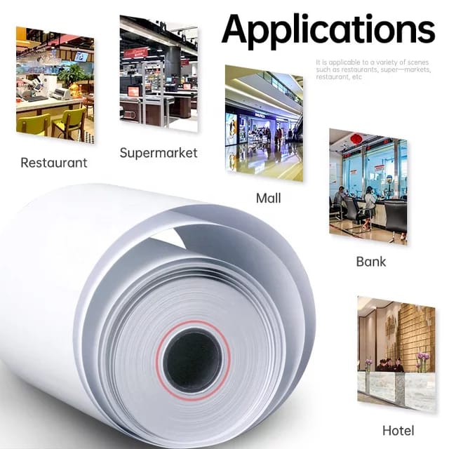 10Rolls (57x40mm) Thermal Paper Rolls for 2-Inch width (58mm) POS and Receipt Printers – Durable, High-Quality, Fade-Resistant for Clear, Long-Lasting Prints. 
