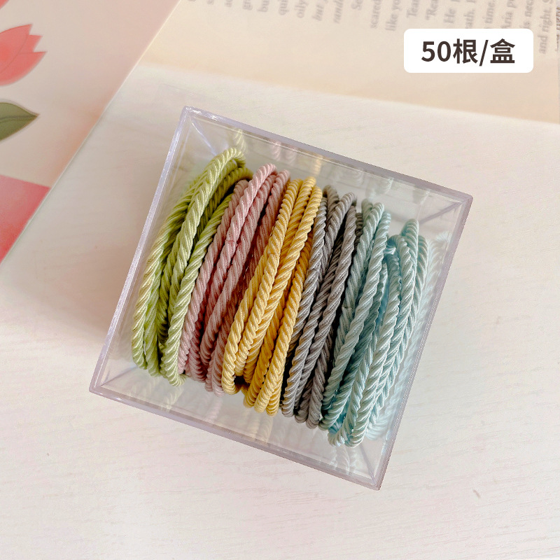 Rubber band high elasticity and durable hair tie women's summer simple black hair tie Internet celebrity 2021 new hair tie