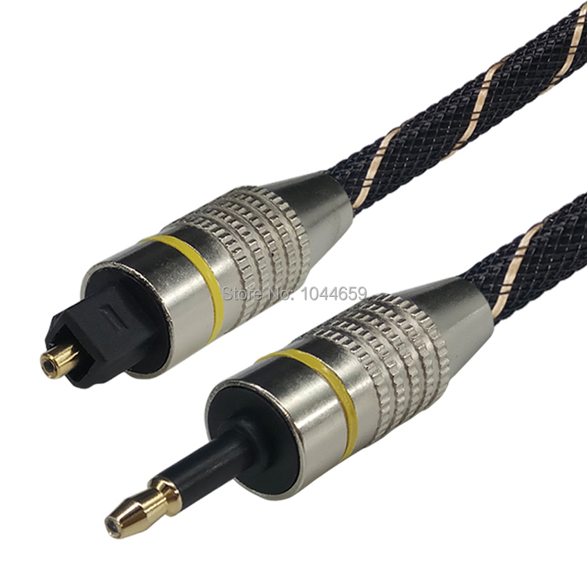 Digital Sound Toslink to Mini Toslink Cable 3.5mm SPDIF Optical Cable 3.5 to Optical Audio Cable Adapter for PC TV to Amplifier. 